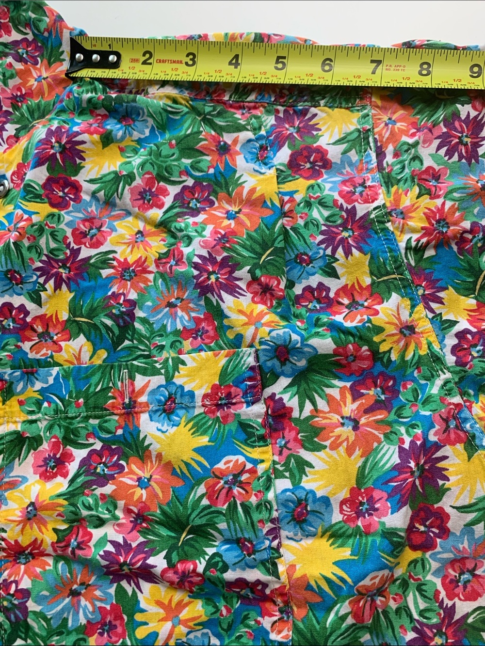 Vintage Liz Sport Short Sleeve Button Down Shirt 100% Cotton Bright Colorful - Picture 9 of 13